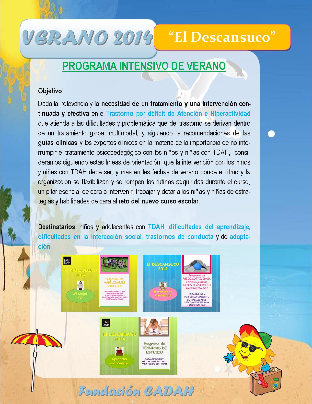 Programa de verano "EL DESCANSUCO" 2014